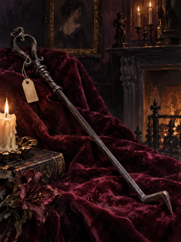Poker: A wrought-iron fireplace poker