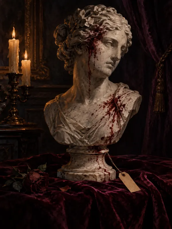 Statue: A heavy marble bust
